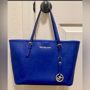 Michael Kors Jet Tote Royal Blue Bag